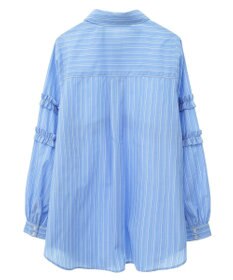 earth music&ecology レギュラーカラーフリルシャツ