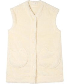tsumori chisato SLEEP ツモリチサト ベスト フリ－ス素材(本体) あったか フレンチ袖 ルームウェア レディース URW130 /ワコール