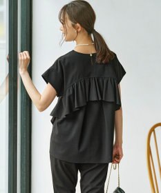 組曲 S 【接触冷感・UVケア】ライトアムンゼンジャージー フリルブラウス