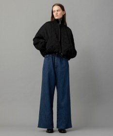 NAVE 【ReNAVE・洗える/軽量】ライトデニム ウエストギャザーパンツ