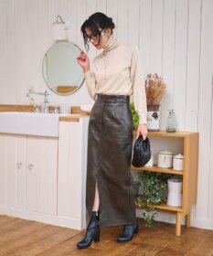 WEGO 【WEB限定/25年秋冬新作/洗濯OK/毛玉レス】タートルネックニット