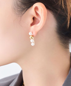 Phoebe 【金属アレルギー対応】ミックスドットピアス　ゴールド/ニッケルフリー/パール