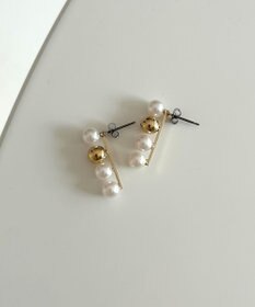 Phoebe 【金属アレルギー対応】ミックスドットピアス　ゴールド/ニッケルフリー/パール