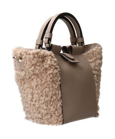 INTER-CHAUSSURES 【LORISTELLA】異素材コンビハンドバッグ