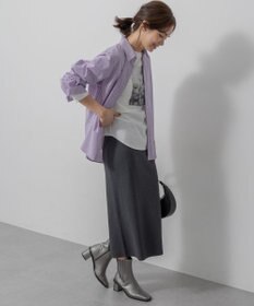 組曲 S 【加藤ローサさん着用】コットンタッチシャーティングボウタイ付き シャツ