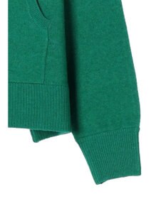 Green Parks スウェット風フード付ニットプルオーバー