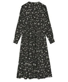 YECCA VECCA フラワー柄プリーツMIXワンピース