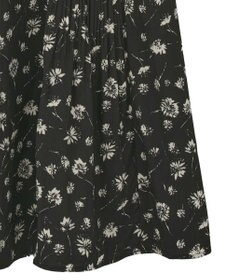 YECCA VECCA フラワー柄プリーツMIXワンピース