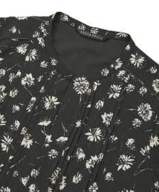 YECCA VECCA フラワー柄プリーツMIXワンピース