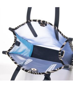 UNBILLION cachecache ポーチ付き柄パイピングメッシュトートバッグ