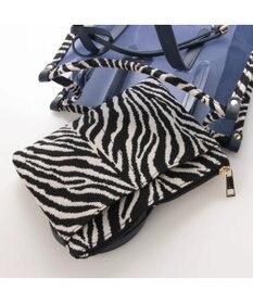 UNBILLION cachecache ポーチ付き柄パイピングメッシュトートバッグ