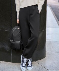 23区 【洗える】コットンエアーダンボール 2WAY カーヴィー パンツ ブラック系