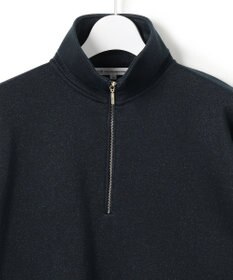 23区 【先行予約】シャイニーコットンテリー ハーフジップ スウェット