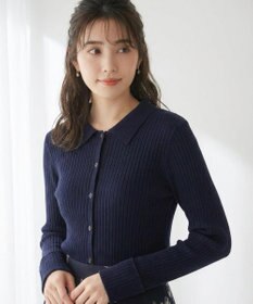 ANY SIS CICA加工 襟デザイン ニット