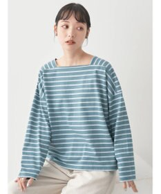 earth music&ecology スクエアボーダープルオーバー