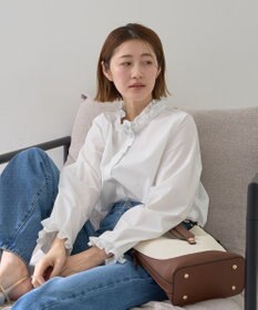 YECCA VECCA イージケアフリルカラーシャツ