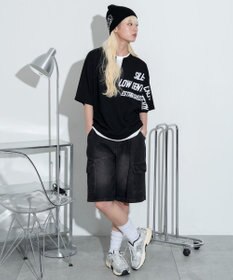 WEGO 【ユニセックス着用ITEM/MLサイズ展開】キーネックフェイクレイヤードグラフィックT（SS）