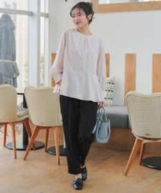 Tiaclasse 【ブラウス&ベスト&パンツ3点セット】リボンタイブラウス＋ベスト付き 3点セットアップ