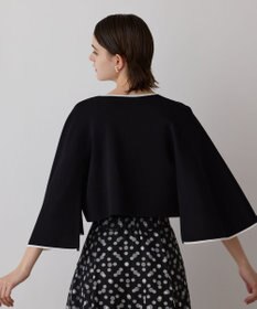 GRACE CONTINENTAL バイカラースリットニットカーディガン