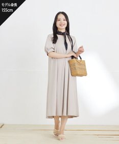 Tiaclasse 【おのののかさん着用】「サマケア」パフスリーブAラインワンピース