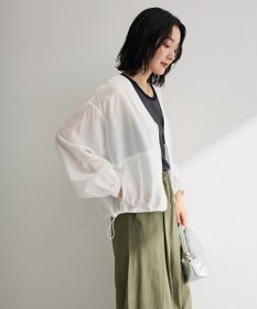 Green Parks シアーＺＩＰＶネックブルゾン