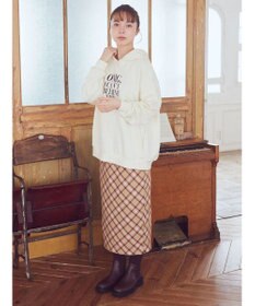 earth music&ecology チェック柄ナロースカート