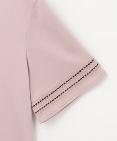 J.PRESS LADIES L 【接触冷感】コットンスムース 刺繍スリーブ カットソー