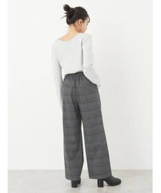 earth music&ecology チェックストレートパンツ