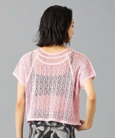 Chacott 【ノーソーイングニット】ランダムメッシュニットTシャツ