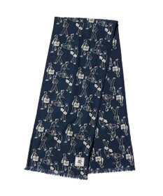 J.PRESS MEN 【AaronChang】【UNISEX】プリント ストール ネイビー系5