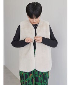 AMERICAN HOLIC 丈違いフェイクファーベスト