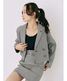 earth music&ecology チェックショートジャケット