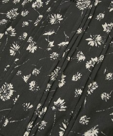 YECCA VECCA フラワー柄プリーツMIXワンピース