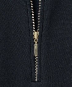 23区 【先行予約】シャイニーコットンテリー ハーフジップ スウェット