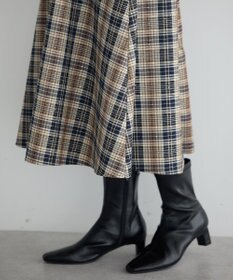 YECCA VECCA チェック柄ベアドッキングワンピース