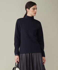 ICB L 【洗える】ウールブレンドスムース ハイネックプルオーバー
