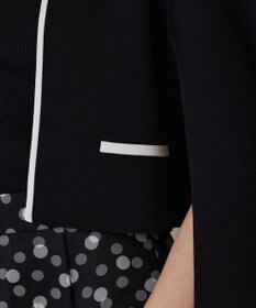 GRACE CONTINENTAL バイカラースリットニットカーディガン