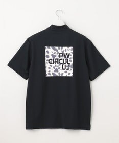 PW CIRCULUS 【MEN】【ストレッチ】バック アニマルプリント ロゴ モックネック シャツ