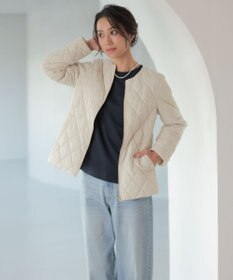 J.PRESS LADIES S 【2way】スパンライクナイロンタッサー フーデッド コート