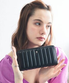 style code 【MERCURYDUO/マーキュリーデュオ】スタッズキルティング　ラウンド長財布