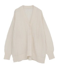 Green Parks シアーニットＶネックカーディガン