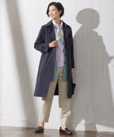 J.PRESS LADIES 【洗える】BEZ VEGA ストライプ フリルネック ブラウス