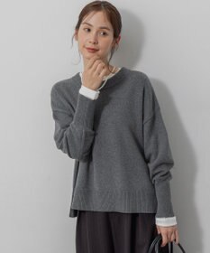 組曲 コットンカシミヤMIX クルーネックニット