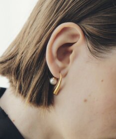 YECCA VECCA 【2WAY】ステンレスパールキャッチピアス