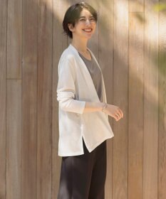 J.PRESS LADIES セルロースジャージー ミディ丈 カーディガン