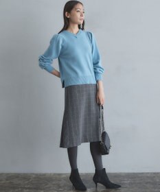 組曲 L 2WAYウォームストレッチ チェックスカート