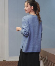 Tiaclasse 【安田美沙子さん着用・洗える】メランジVネックニットプルオーバー