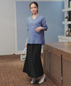 Tiaclasse 【安田美沙子さん着用・洗える】メランジVネックニットプルオーバー
