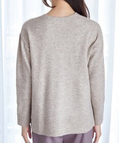 Tiaclasse 【安田美沙子さん着用・洗える】メランジVネックニットプルオーバー