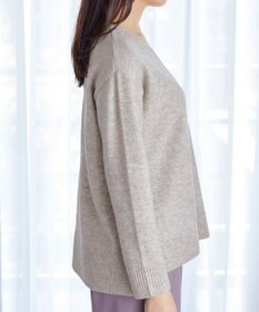 Tiaclasse 【安田美沙子さん着用・洗える】メランジVネックニットプルオーバー